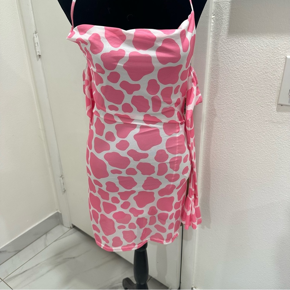 Sugar Thrilz Strawberry Cow Cowl Dress